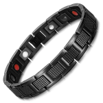 Elegante Pulsera De Magnetoterapia Black Series