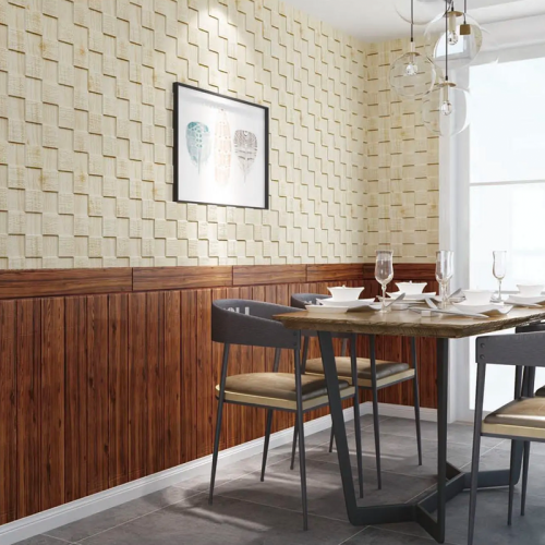 Lamina Autoadhesiva 3D Diseño Grano de Madera de 70x70cm