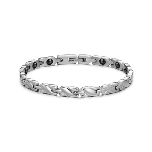 Fina Pulsera De Magnetoterapia Colección Silver Plated